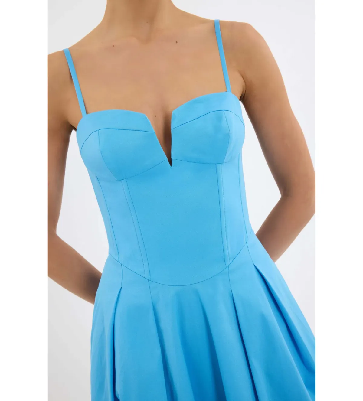 Rebecca Vallance Montreux Midi Dress Light Blue Size AU 12 - Image 4