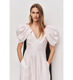 Aje Bisou Midi Dress Pastel Pink Size AU 10 for rent on The Volte - image 2