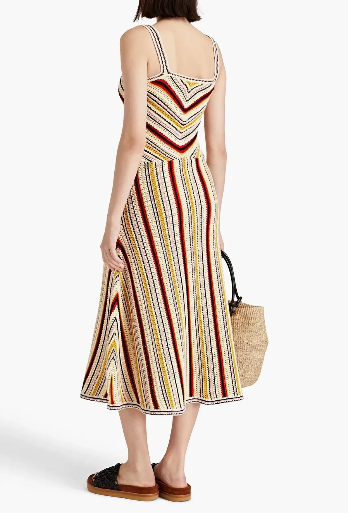 ZIMMERMANN Vitali striped crochet-knit cotton maxi dress Size 0/ AU 8 - Image 3