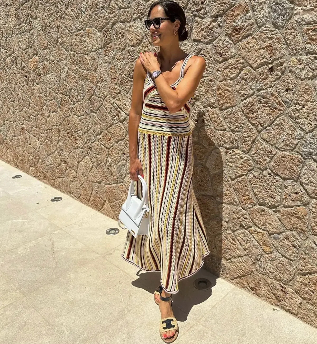 ZIMMERMANN Vitali striped crochet-knit cotton maxi dress Size 0/ AU 8 for rent on The Volte - main image