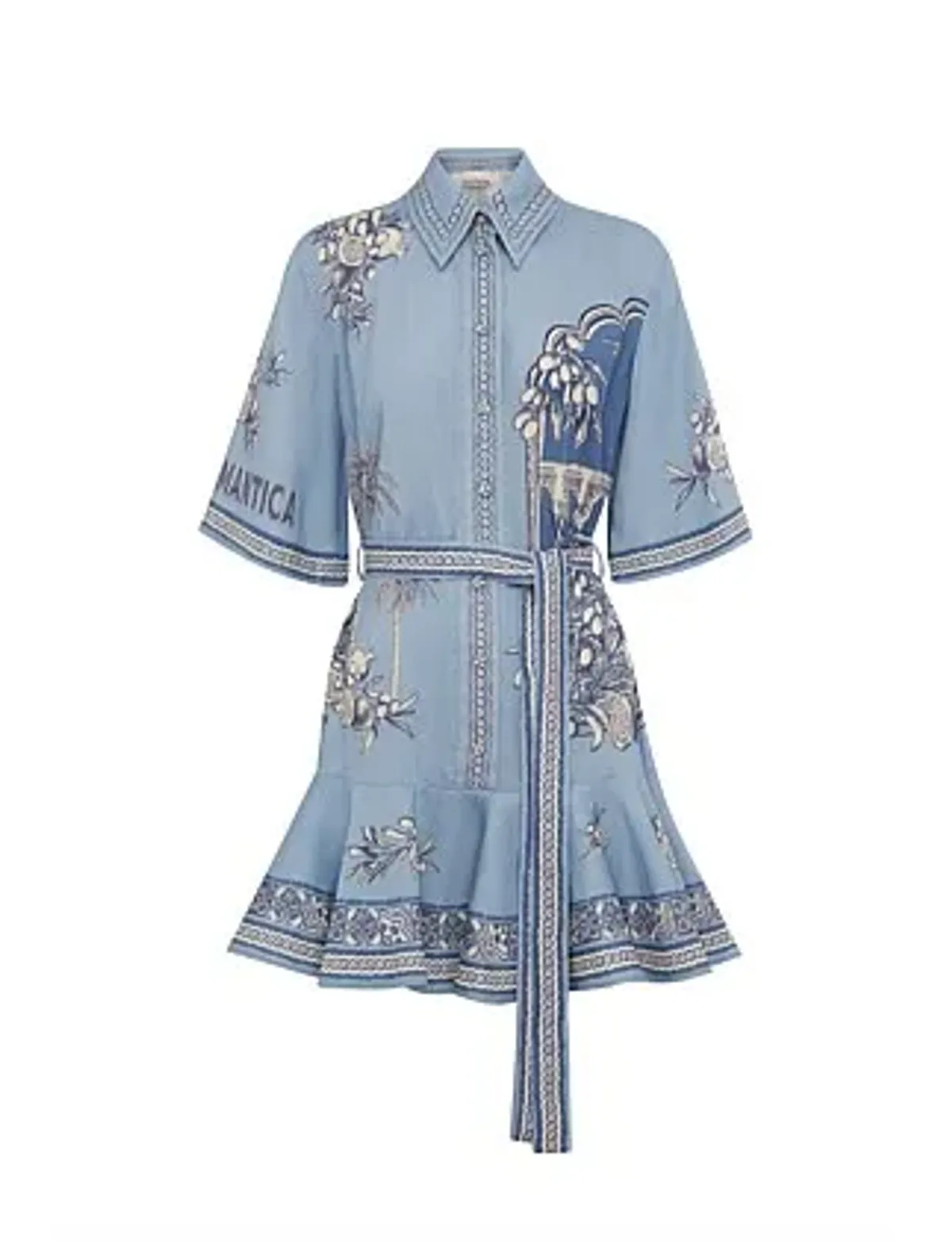Alemais VILLA ROMANTICA MINI DRESS Blue Size 10 - Image 5