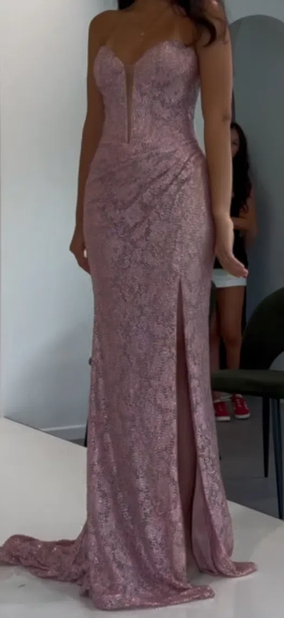 Sherri hill blush pink sequin rhinestone formal dress size 00 - Image 1