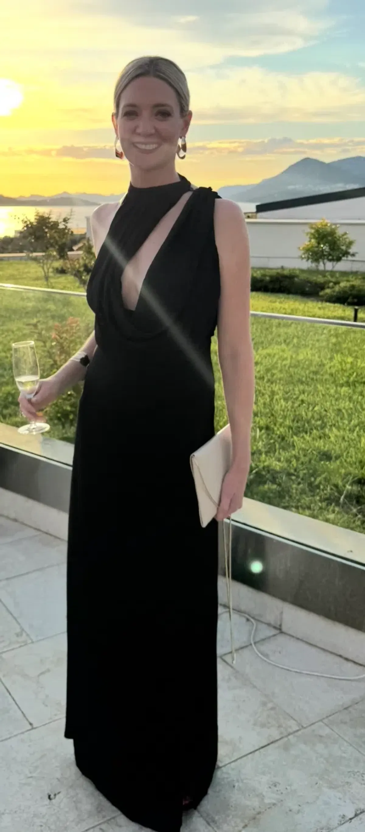 Meshki Galia Cowl Neck Maxi Dress for rent on The Volte - main image