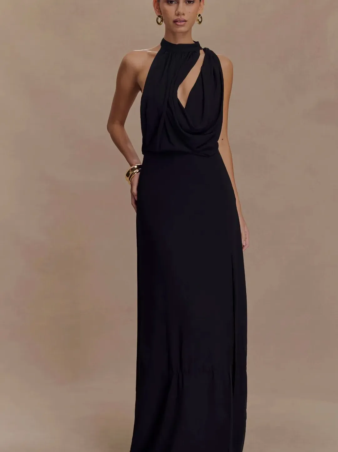 Meshki Galia Cowl Neck Maxi Dress for rent on The Volte - main image