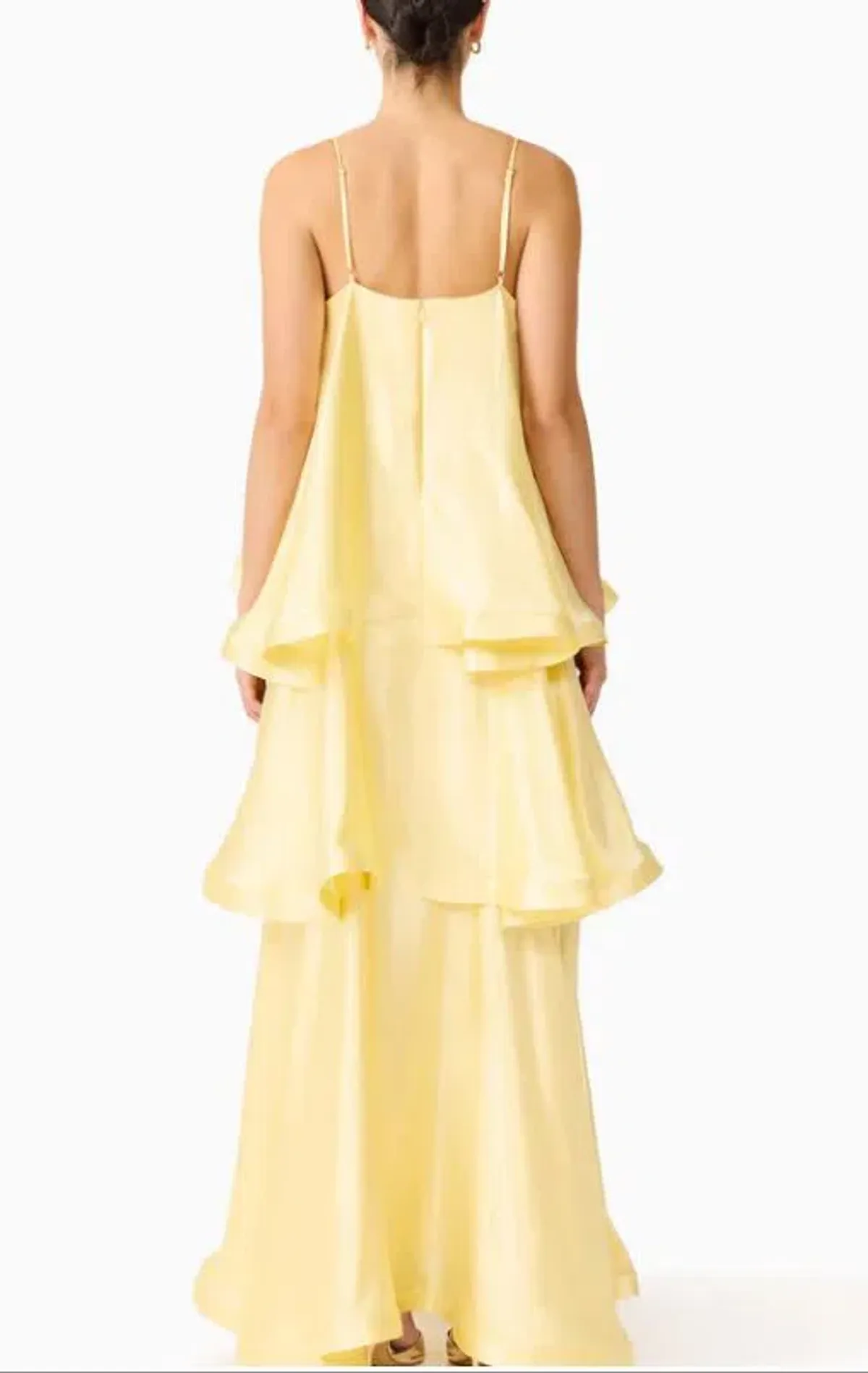 Elliatt Tilly Tiered Maxi Dress in Butter Yellow Size 10/M - Image 2