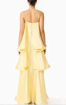 Elliatt Tilly Tiered Maxi Dress in Butter Yellow Size XS/6 for rent on The Volte - image 2