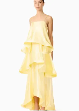Elliatt Tilly Tiered Maxi Dress in Butter Yellow Size XS/6 for rent on The Volte - image 3