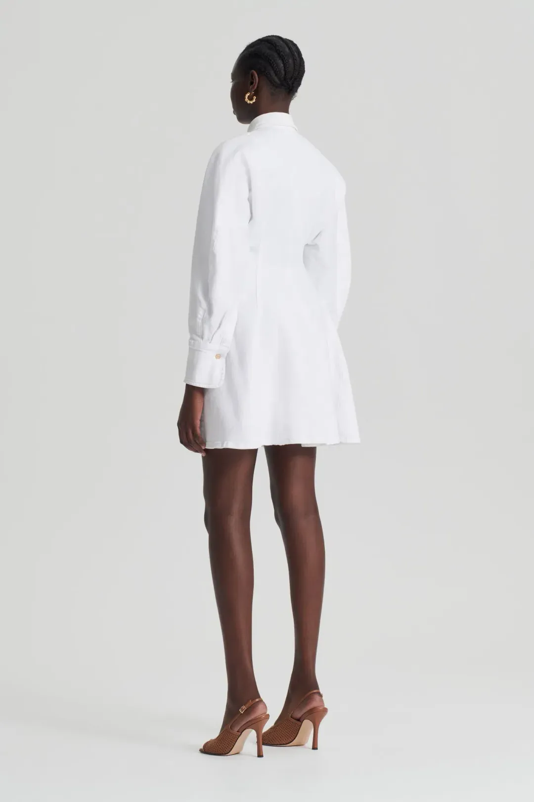 Scanlan Theodore Denim Cocoon Sleeve Mini Dress for rent on The Volte - main image