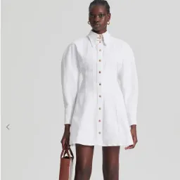 Scanlan Theodore Denim Cocoon Sleeve Mini Dress for rent on The Volte - image 1