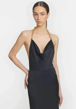 Viktoria and Woods Ageless Chain Dress in Black for rent on The Volte - image 4
