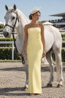 Elliatt Evee Strapless Maxi Dress Yellow 6 for rent on The Volte - image 5