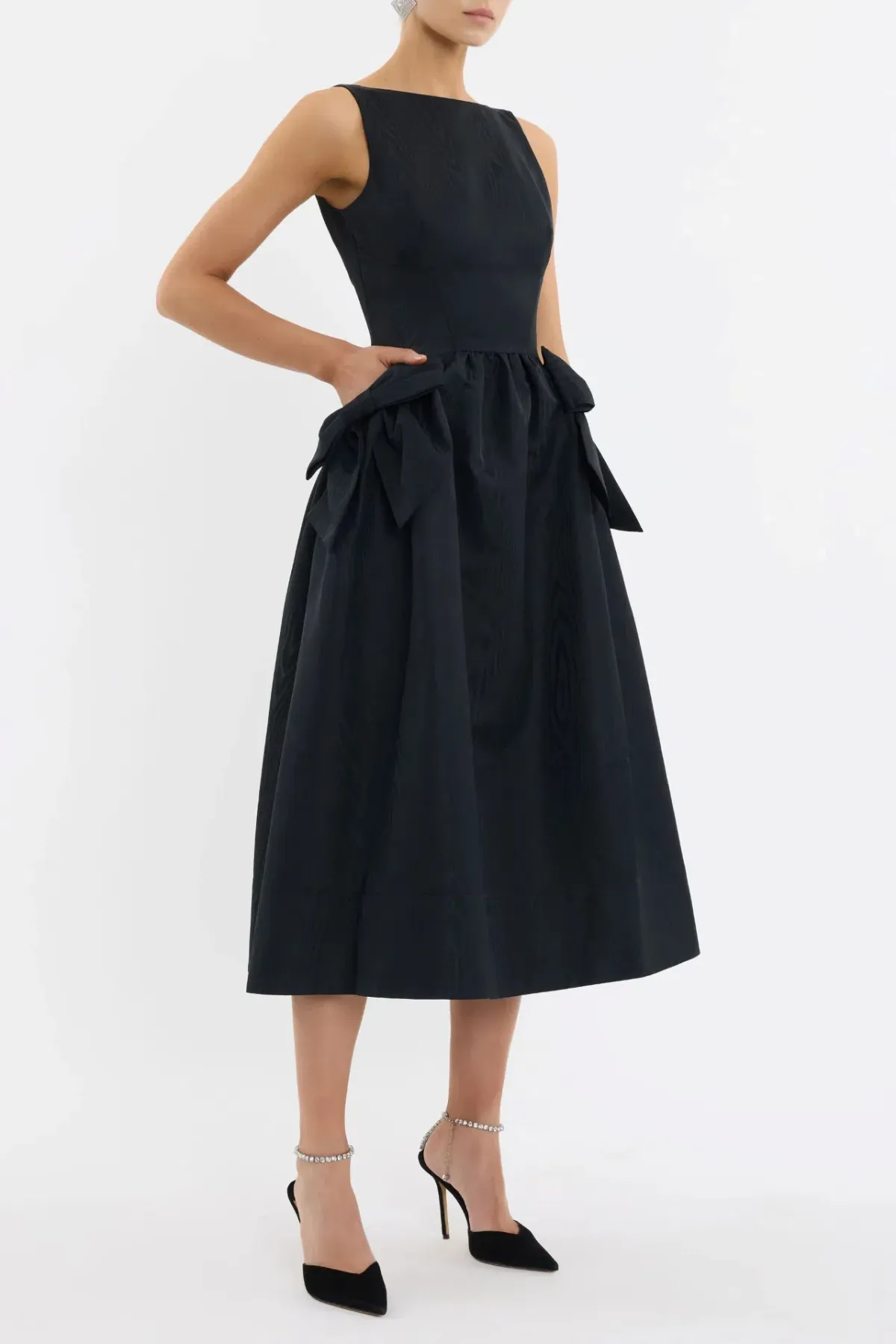 Rebecca Vallance Narcissa Midi Dress Black Size AU 8 - Image 2