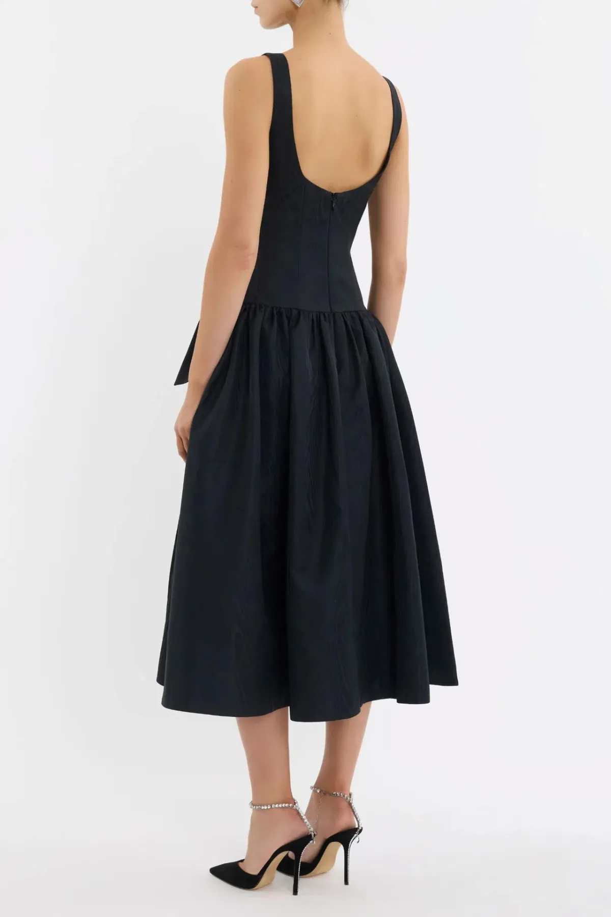 Rebecca Vallance Narcissa Midi Dress Black Size AU 8 - Image 3