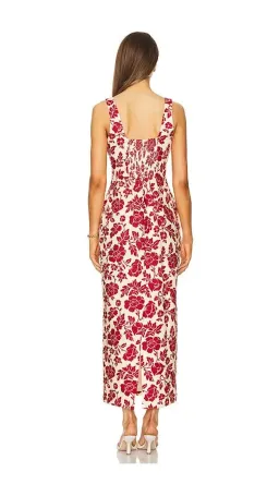 Skyla Column Dress - Scarlet Bloom for rent on The Volte - image 4