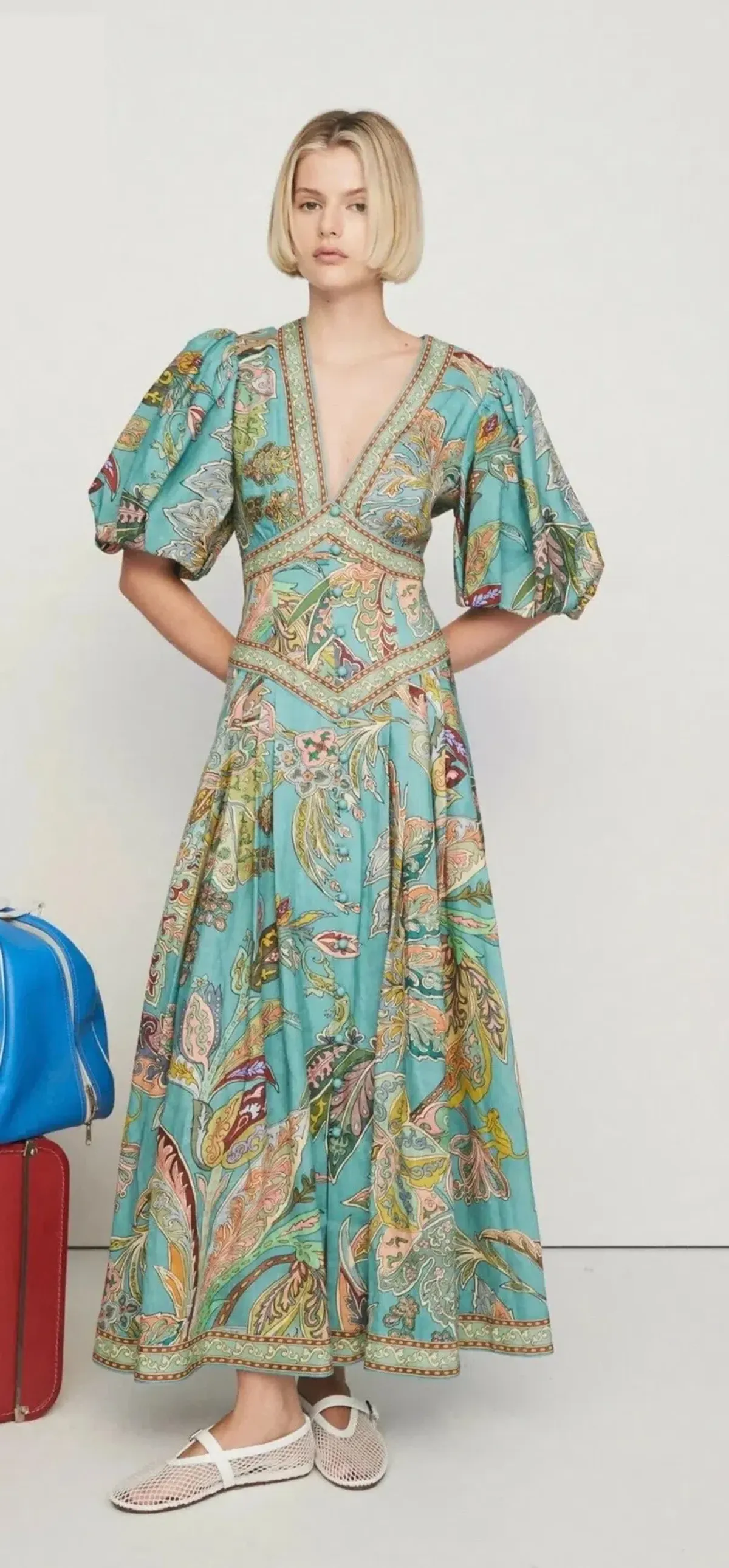 Alemais Franca midi dress AU size 14 for rent on The Volte - main image