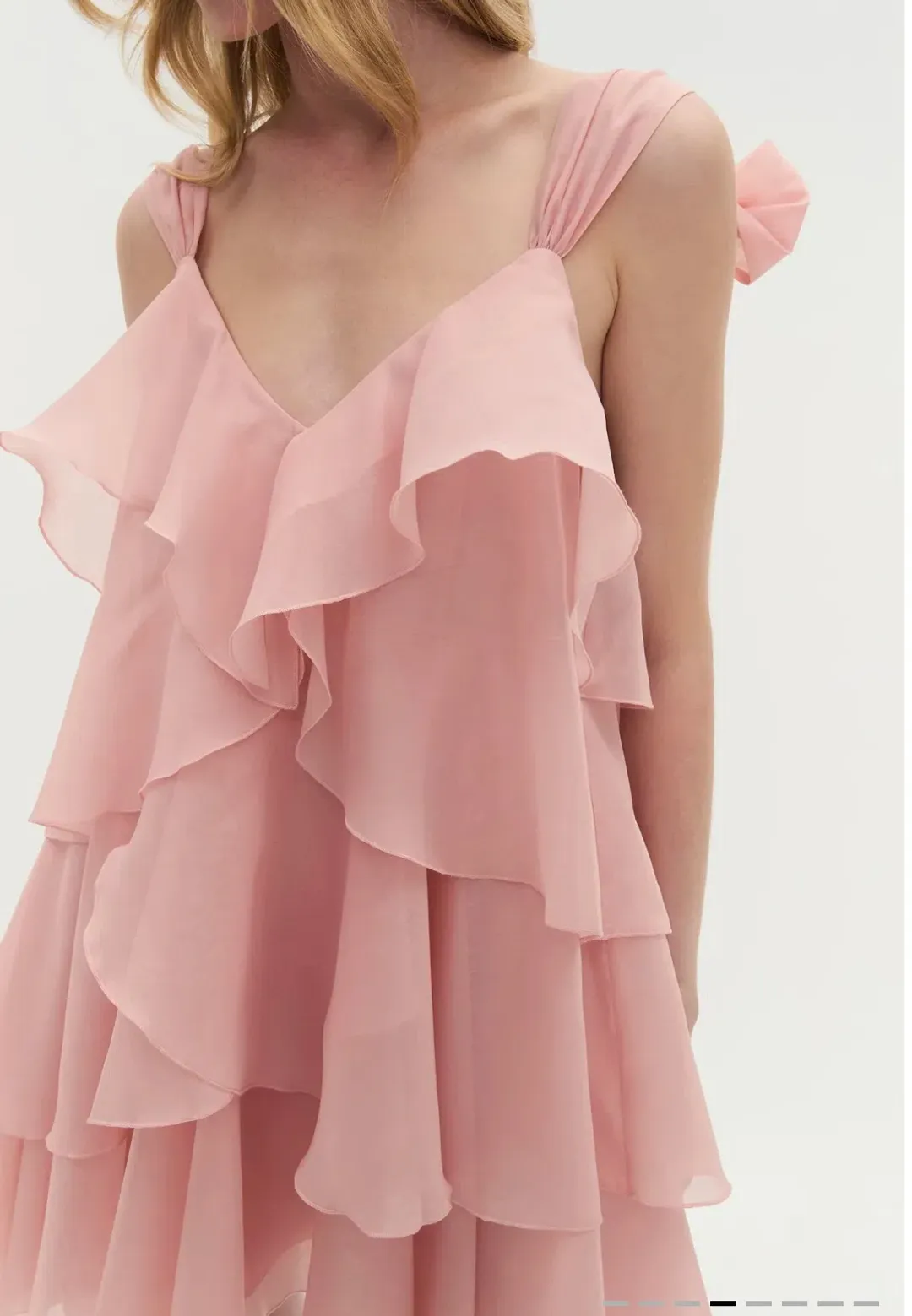 Aje Erin Mini Dress in muted rose for rent on The Volte - main image