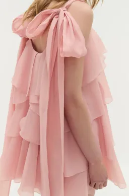 Aje Erin Mini Dress in muted rose for rent on The Volte - image 6