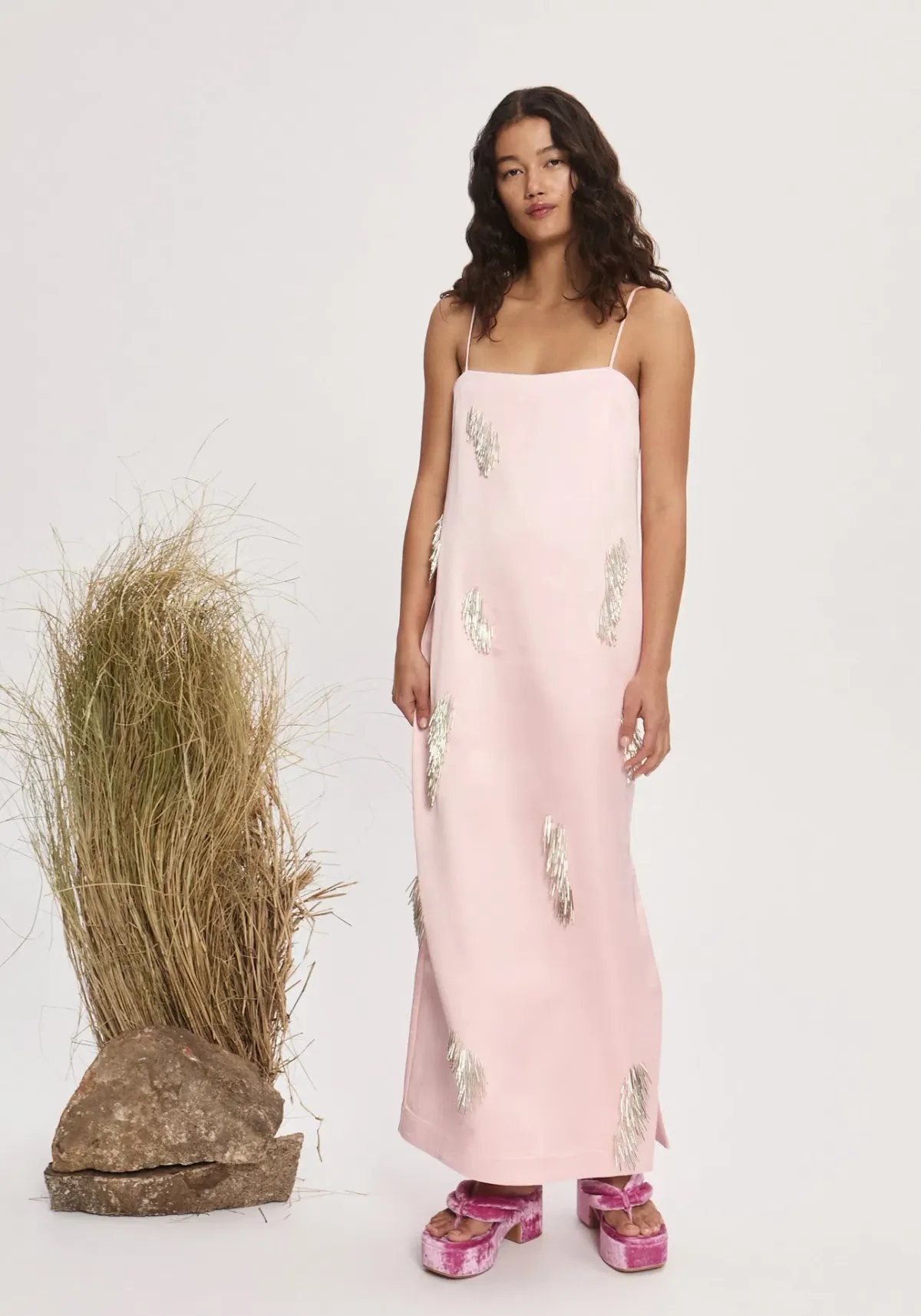Alemais Cindy Embellished Slip Dress size 14 Pink - Image 3