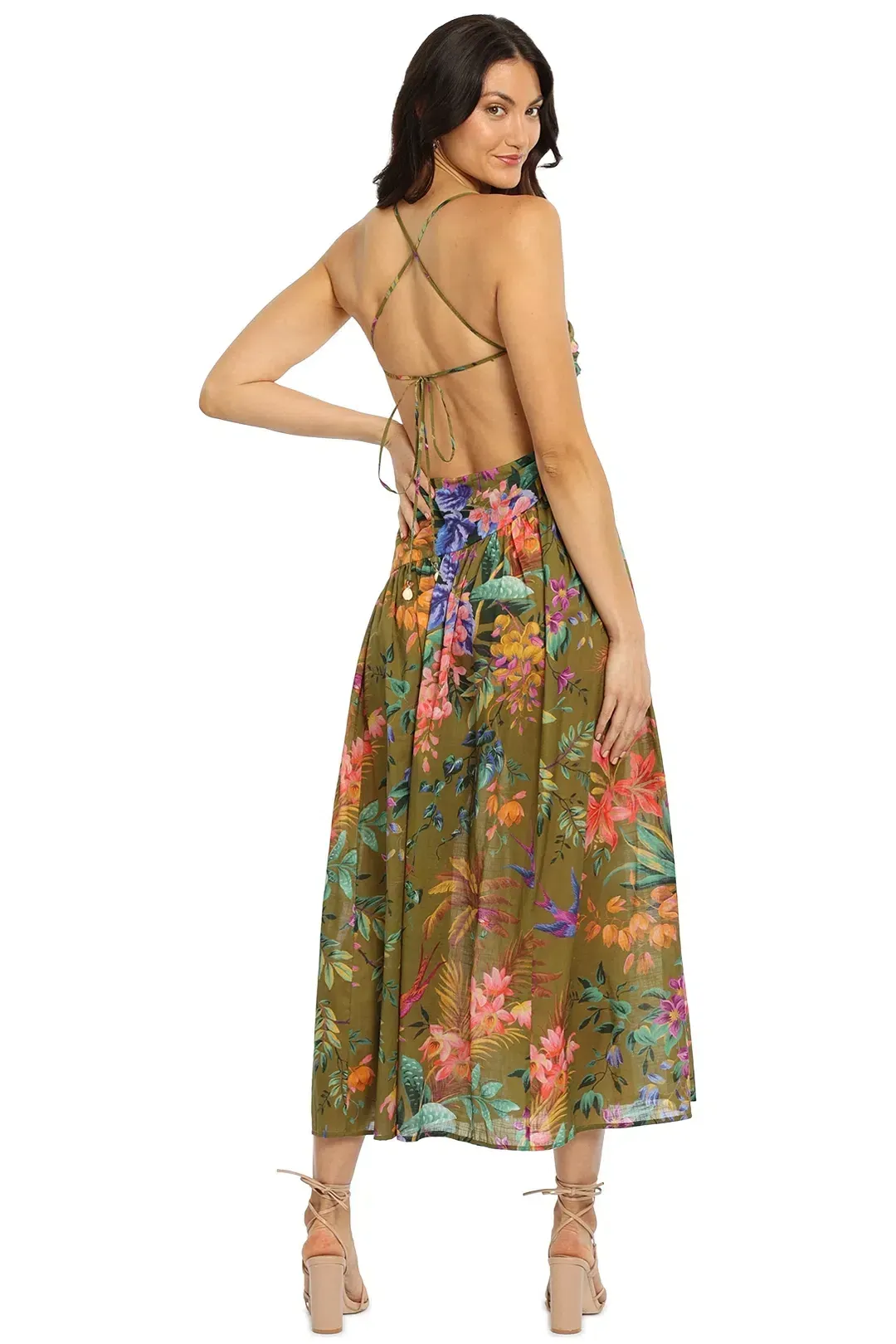 Zimmerman Tropicana Asymmetric dress for rent on The Volte - main image