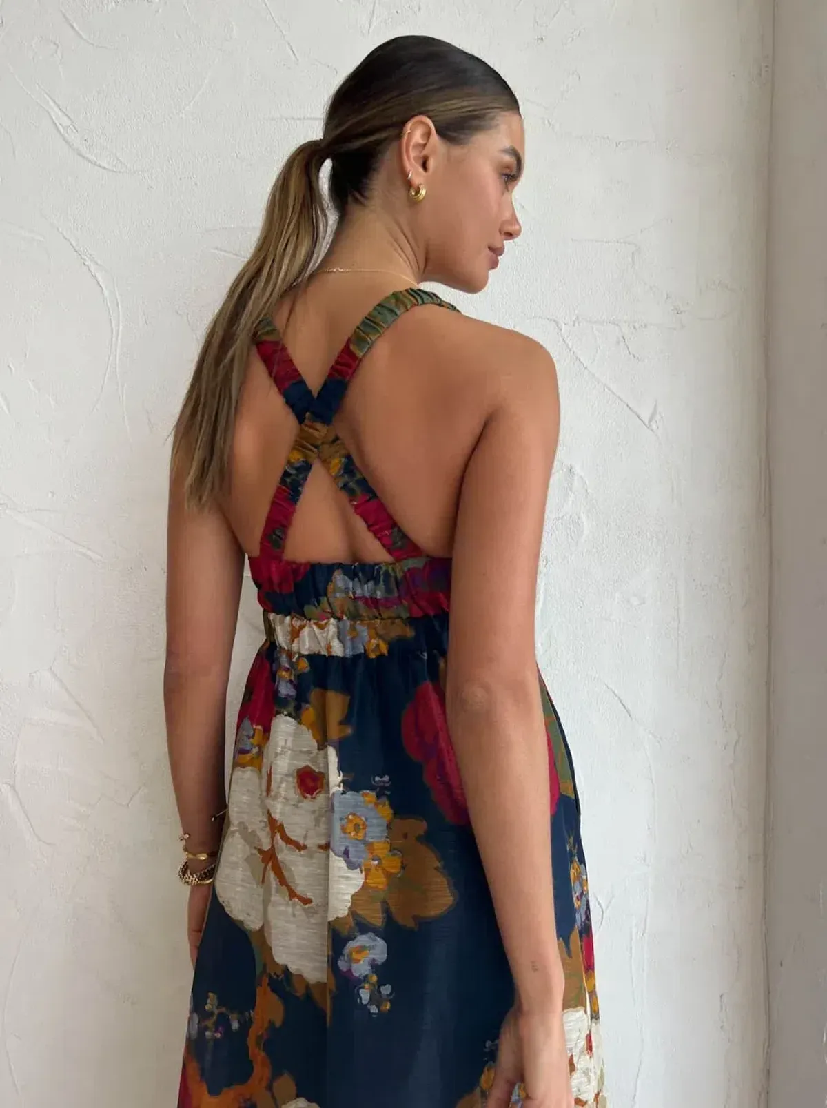 SIR THE LABEL BONITA V NECK GOWN FLORAL SIZE 1/AU 8 - Image 2