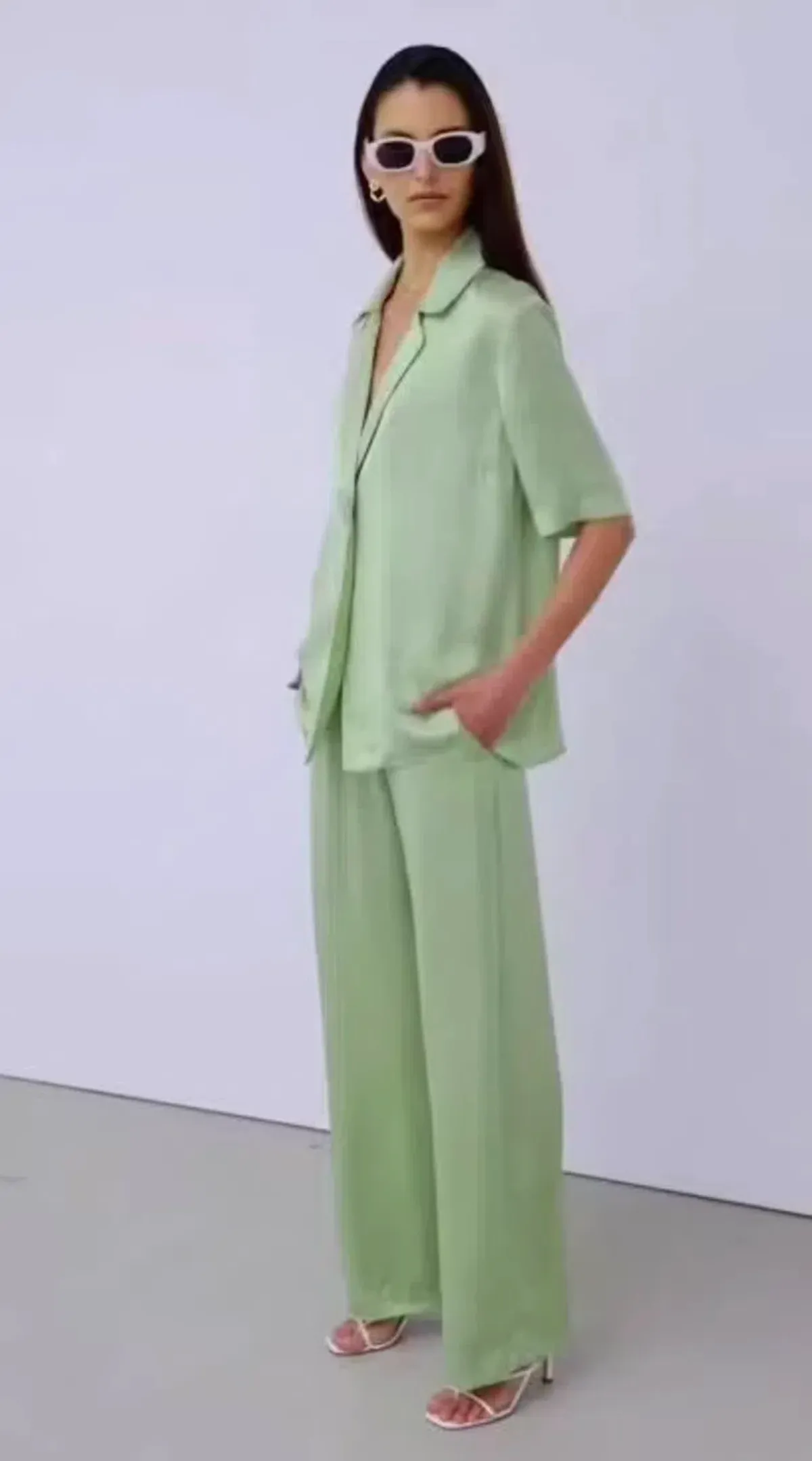 Viktoria and Woods Chorus Shirt & Pilot Pants Set Tarragon Size 0 (AU 6) - Image 4