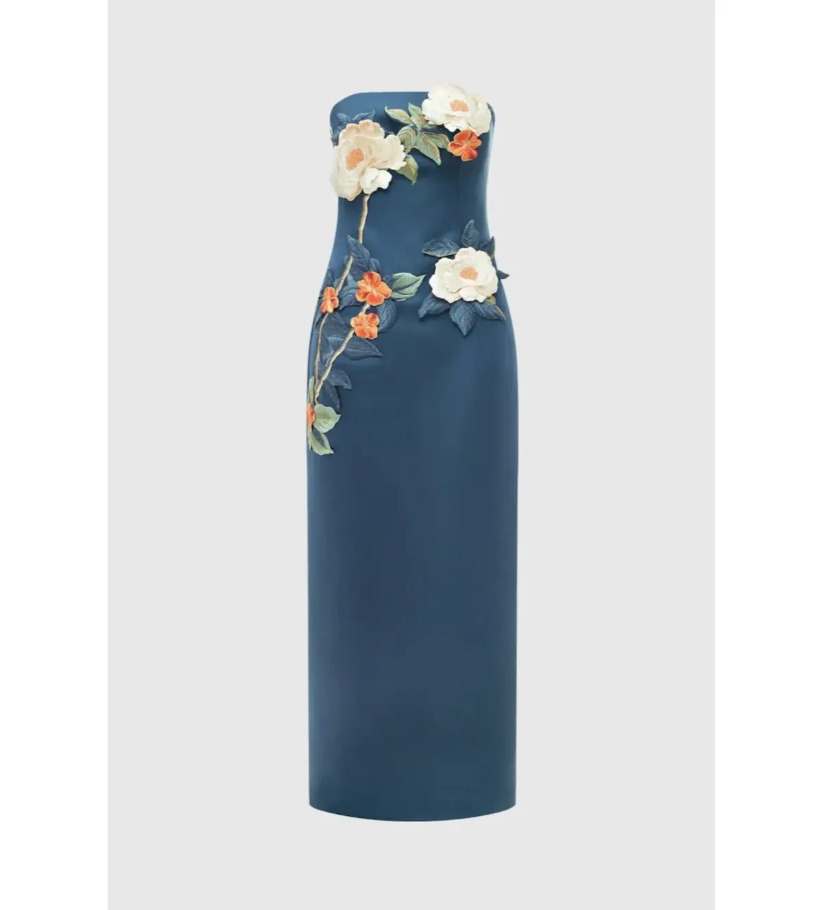 Leo Lin Rayna Appliqué Floral Bustier Maxi Dress Pear Blossom Size AU 12 - Image 6