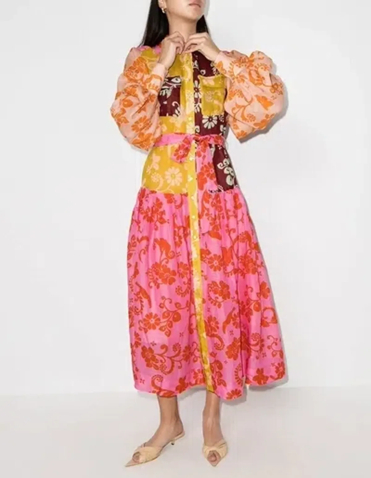 Alemais Luis Dress Multi Patchwork Dress - Image 2