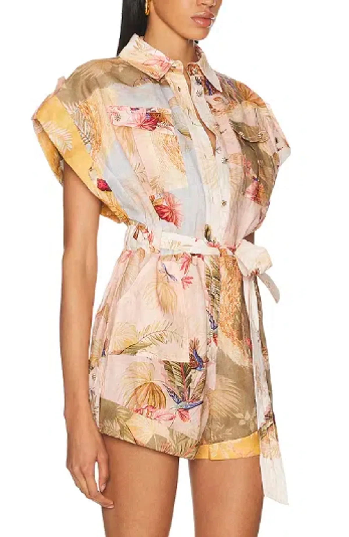 Zimmermann Ascension Cuffed Playsuit Size 1 - Image 3