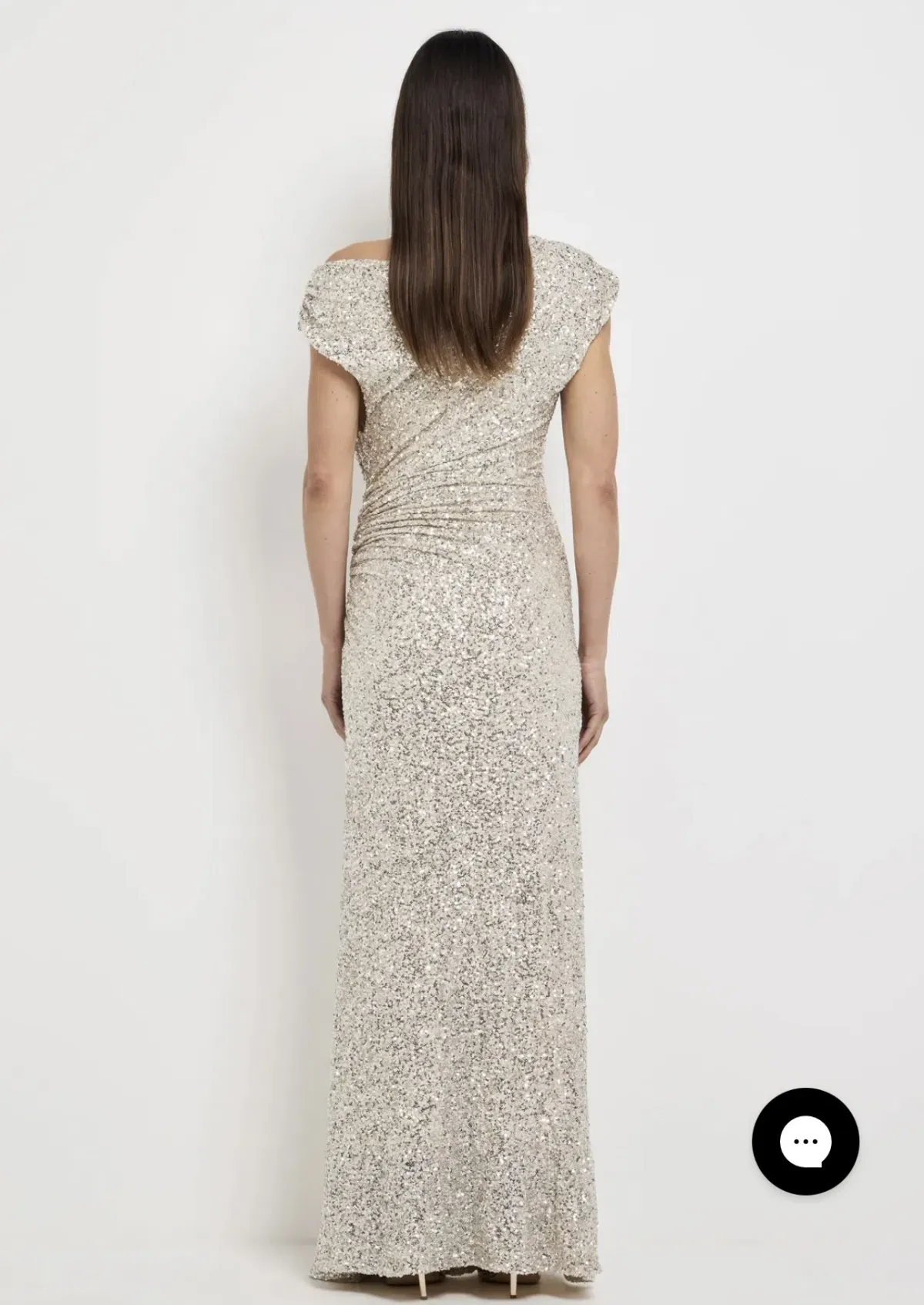 SHEIKE MARTINA MAXI DRESS SILVER SZ14 - Image 4