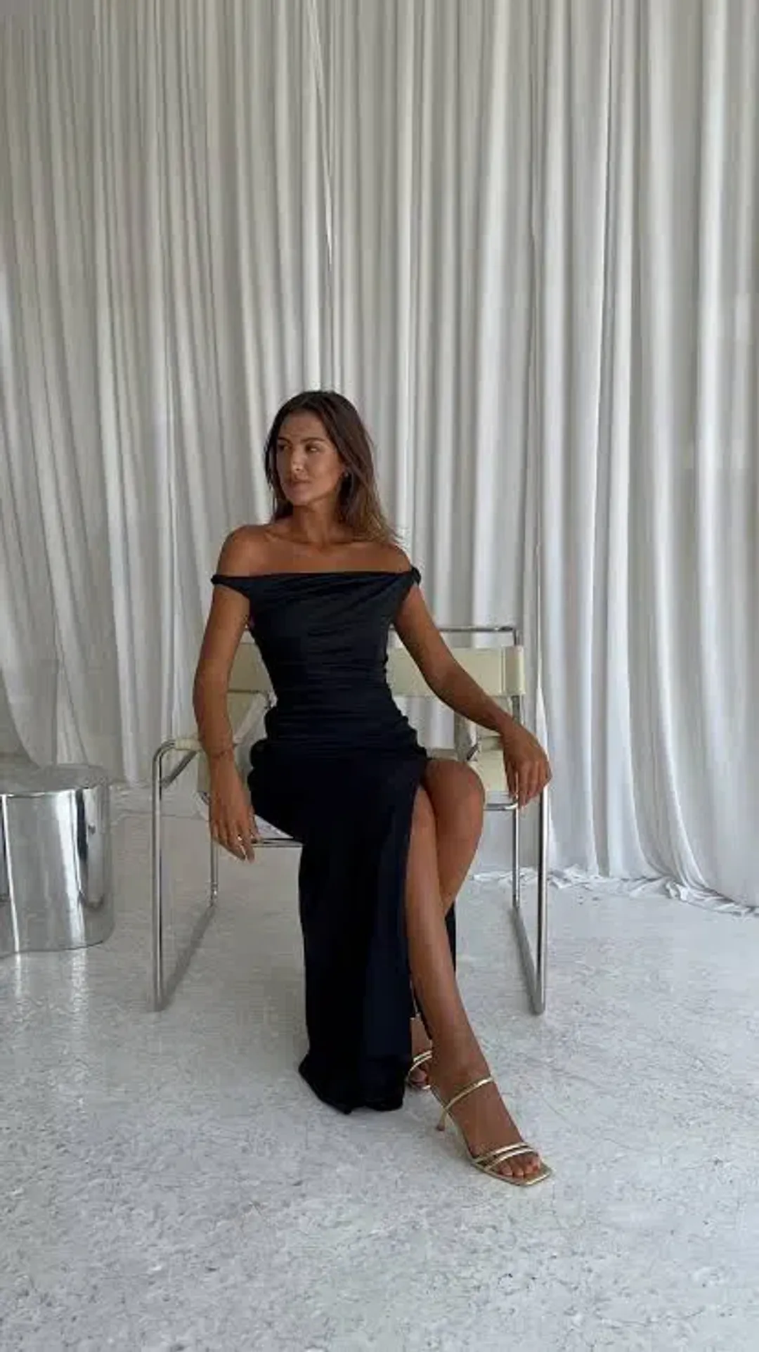 Sheike Stella Maxi Dress Black Size 12 for rent on The Volte - main image