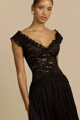 Arcina Ori, ARABELLA DRESS, black, Midi size 8 for rent on The Volte - image 3