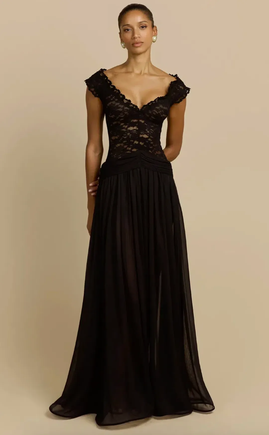 Arcina Ori, ARABELLA DRESS, black, Midi size 8 for rent on The Volte - main image