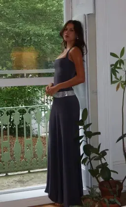 Sylavie Swimwear, Toscana Maxi Dress, Charcoal Grey, size 8 for rent on The Volte - image 2
