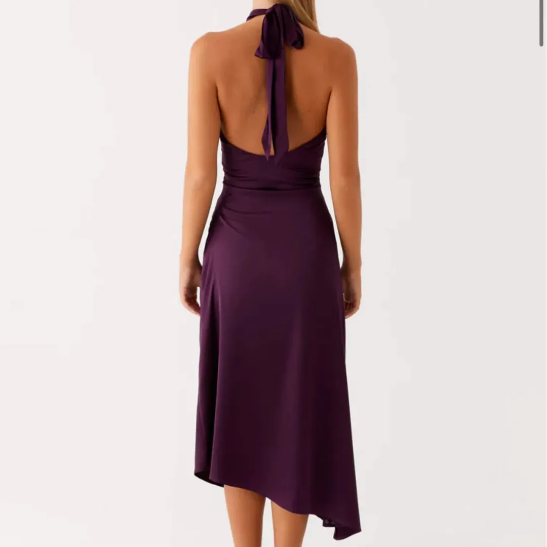 Pepermayo Purple backless halter size 6 for rent on The Volte - main image