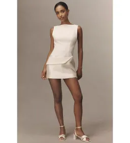 Rachel Gilbert Rikki Sleeveless Mini Dress in Ivory Size AU8 for rent on The Volte - image 3