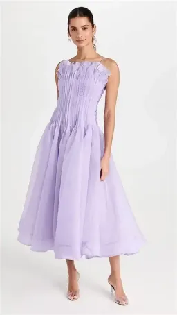 Aje Horizon Pintucked Midi Dress - size 16 for rent on The Volte - image 2