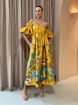 Alemais Dana Midi Dress Marigold Size 10 for rent on The Volte - image 1