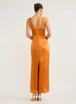 Anna Quan Liliana midi dress in kumquat size AU12 for rent on The Volte - image 3