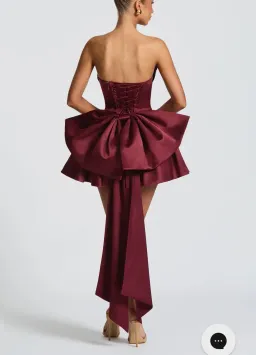 Baby Boo - Trinity Mini Dress Burgundy Size 12 for rent on The Volte - image 3