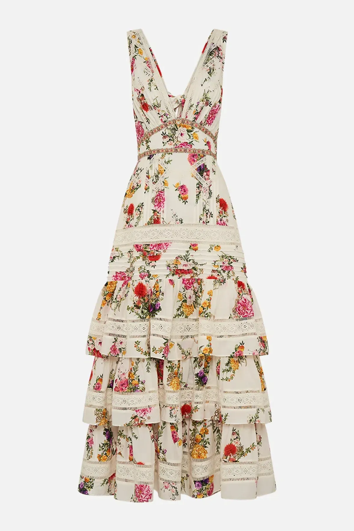 Camilla Tiered Ruffle Hem Dress Egyptian Rose (M/AU 12) - Image 3