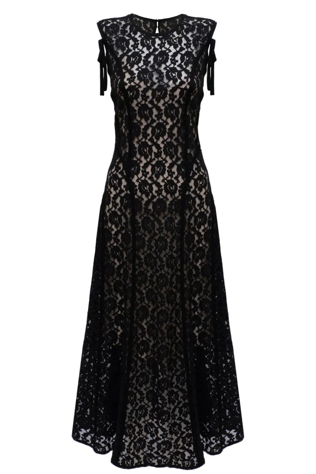 Lovaan Audrey Dress Cotton/Nylon Black Size 6 for rent on The Volte - main image