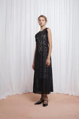 Lovaan Audrey Dress Cotton/Nylon Black Size 6 for rent on The Volte - image 3