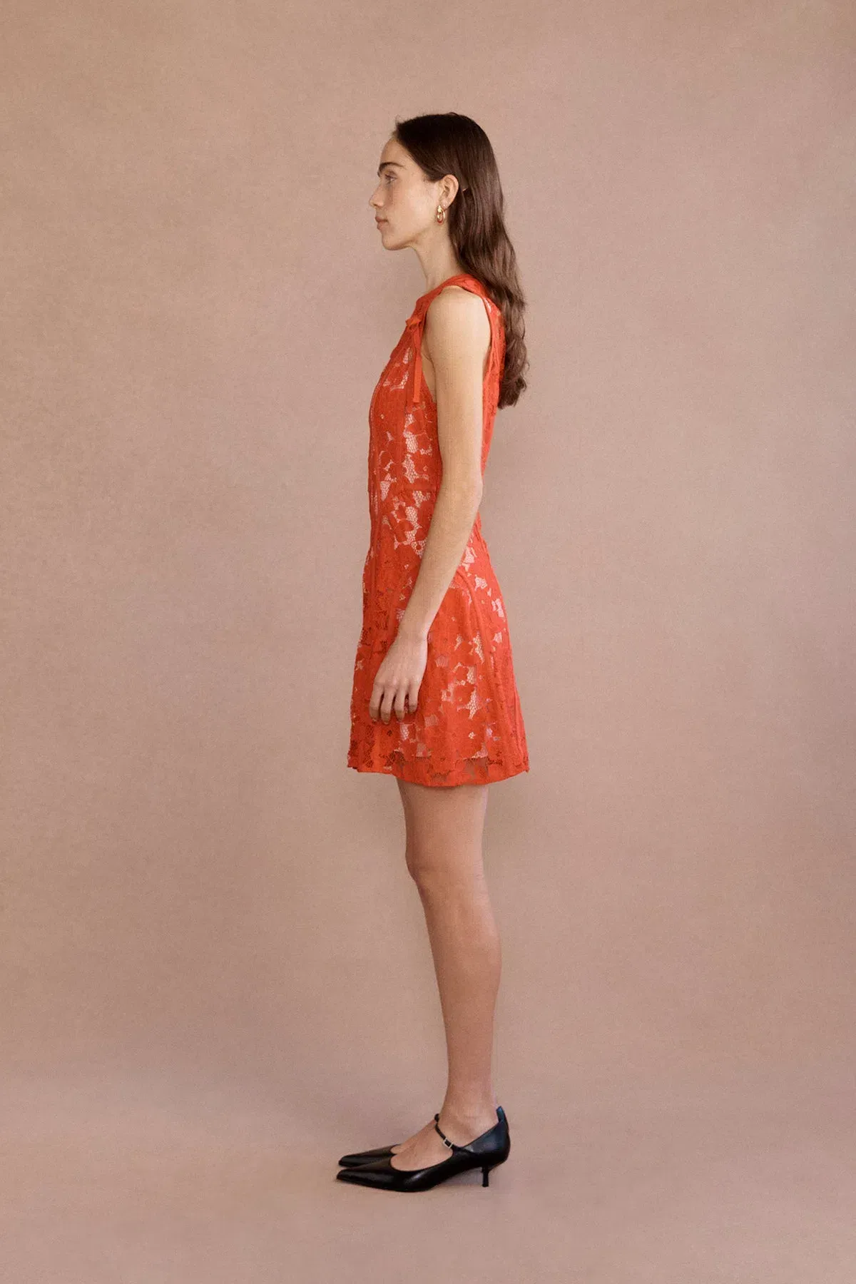 Lovaan Audrey Mini Dress Cherry Size 10 - Image 2