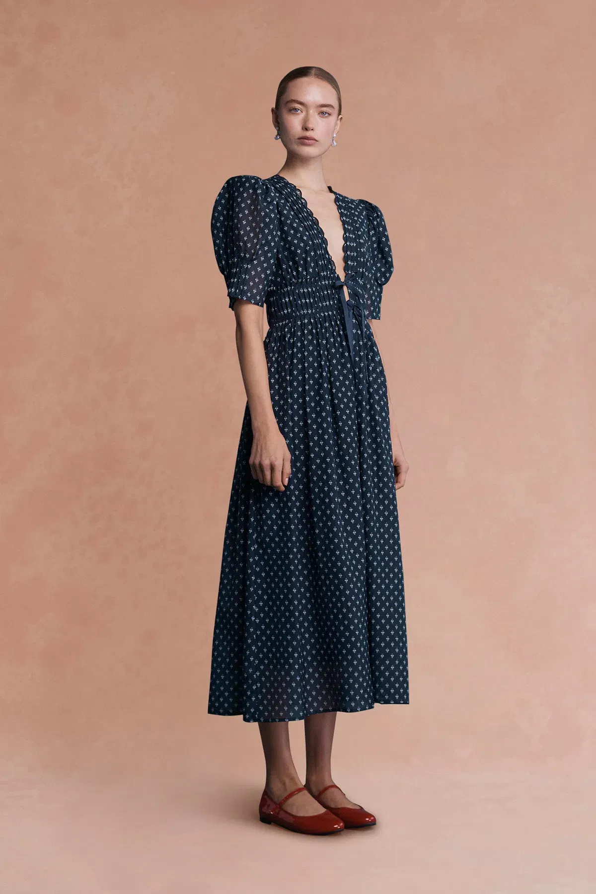 Lovaan Boehm Dress Navy Floral Size 12 - Image 2