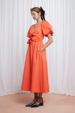 Lovaan Devon Dress Coral Size 8 for rent on The Volte - image 3