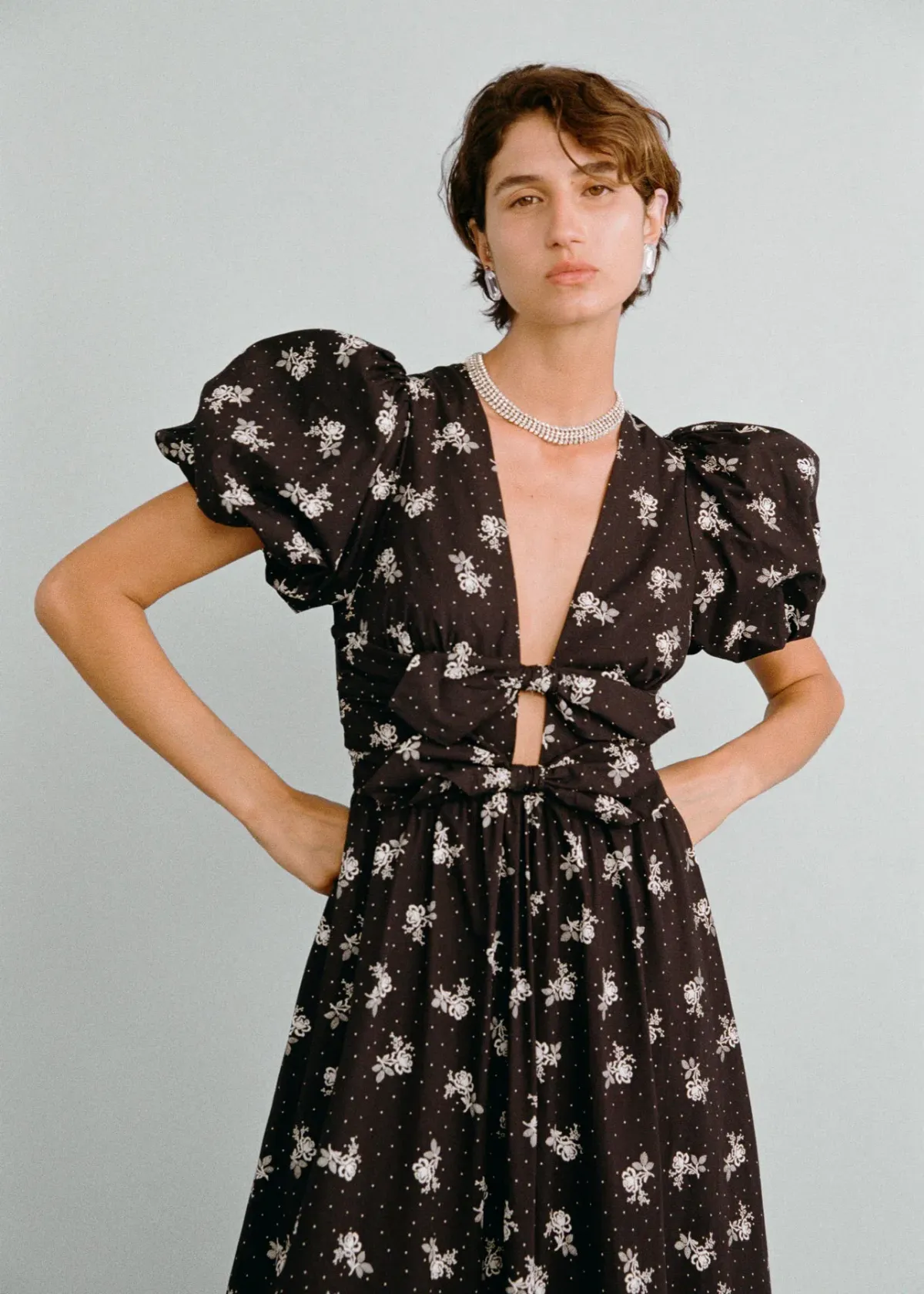 Lovaan Devon Dress Vintage Rose Black Size 8 - Image 2