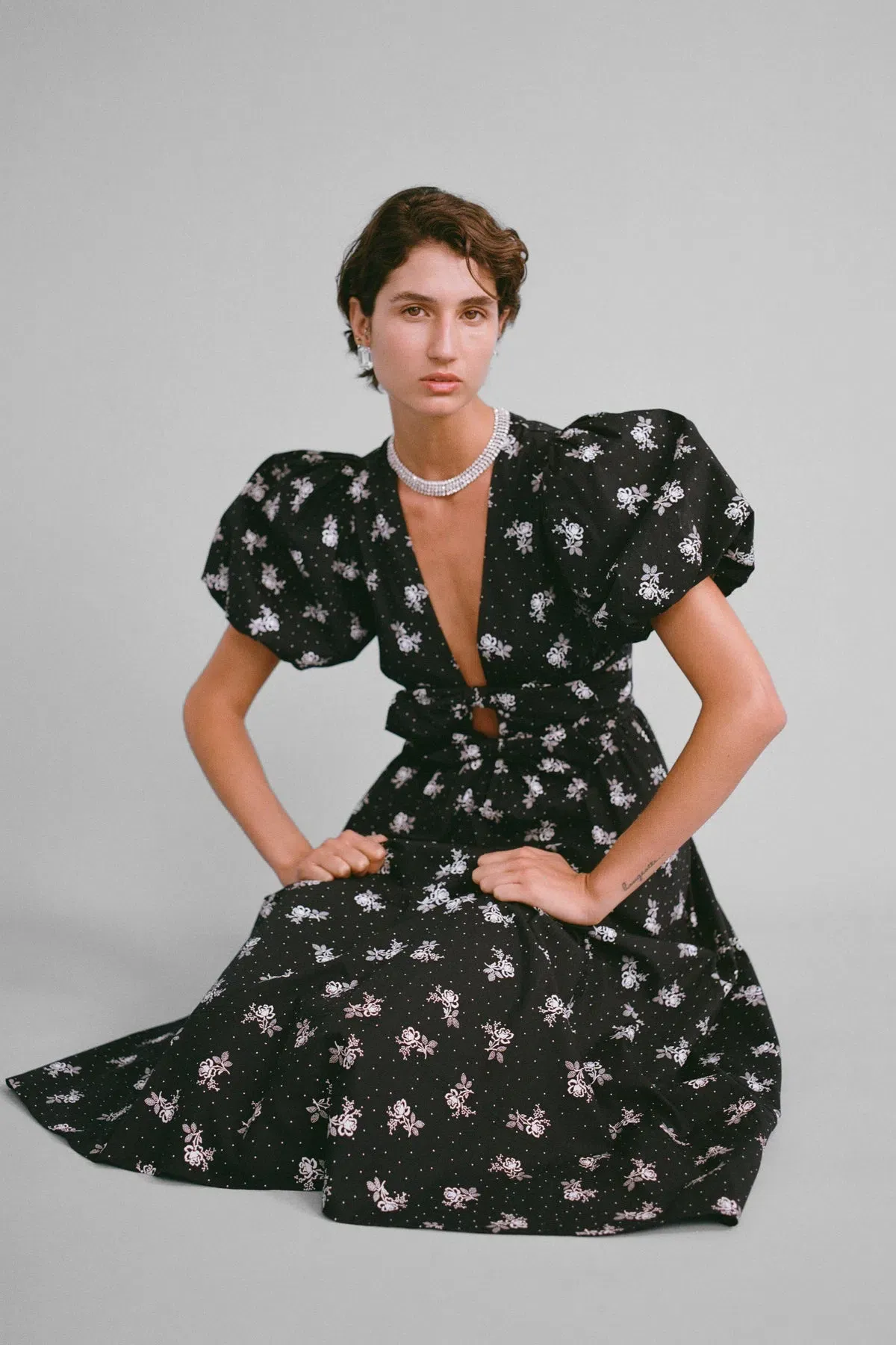 Lovaan Devon Dress Vintage Rose Black Size 12 - Image 3
