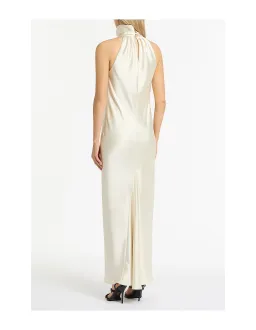 Carla Zampatti Ivory Satin Bias Maxi Dress Size 8 for rent on The Volte - image 2