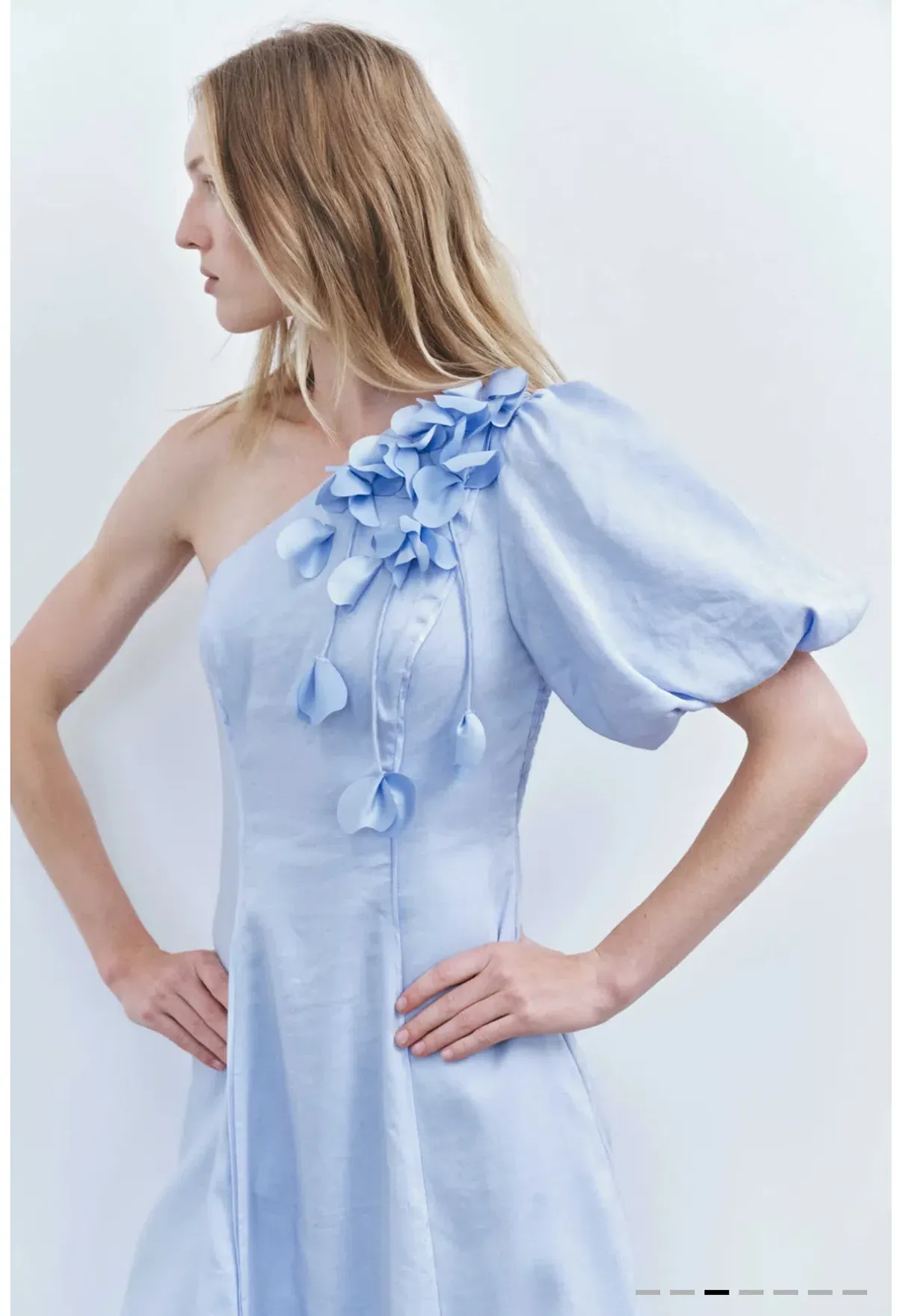 Aje Camille Midi Dress Pale Blue Size 10 - Image 2