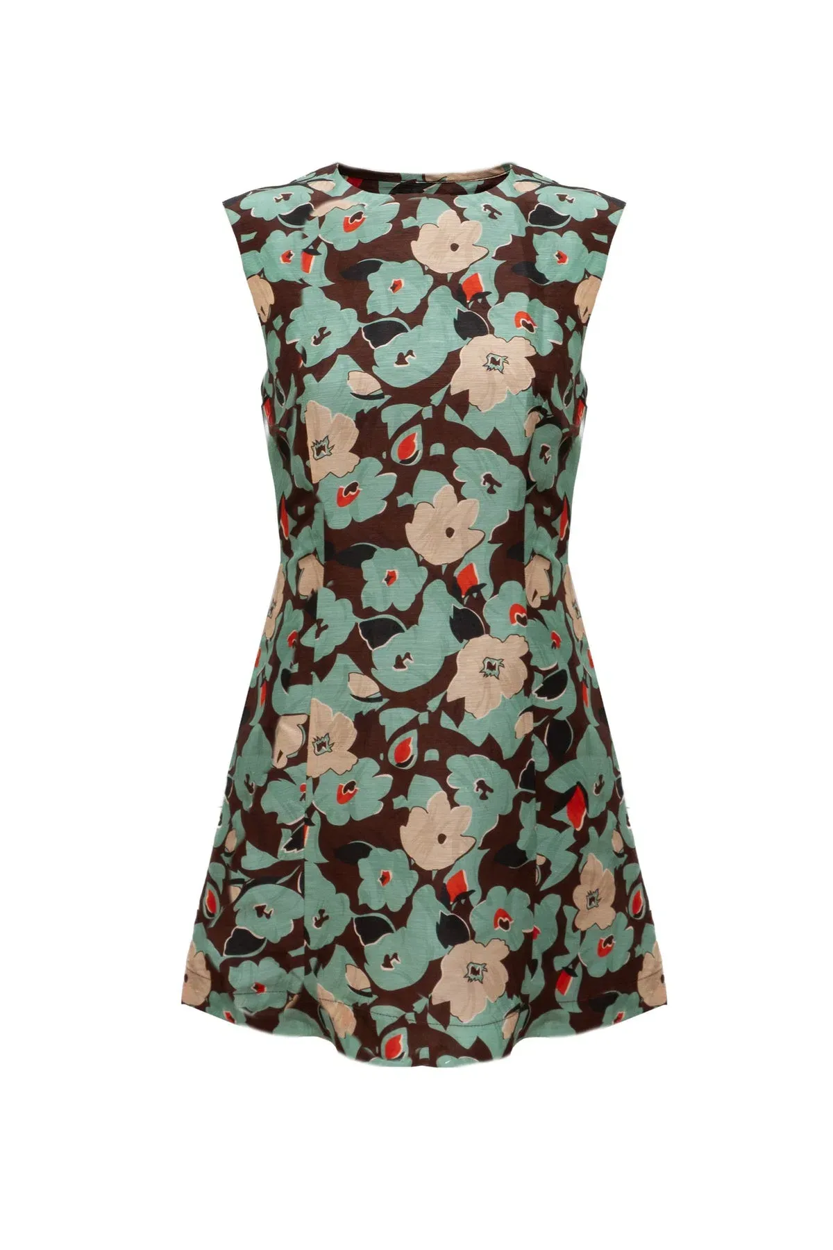 Lovaan Harper Silk Linen Green Floral Size 8 - Image 6